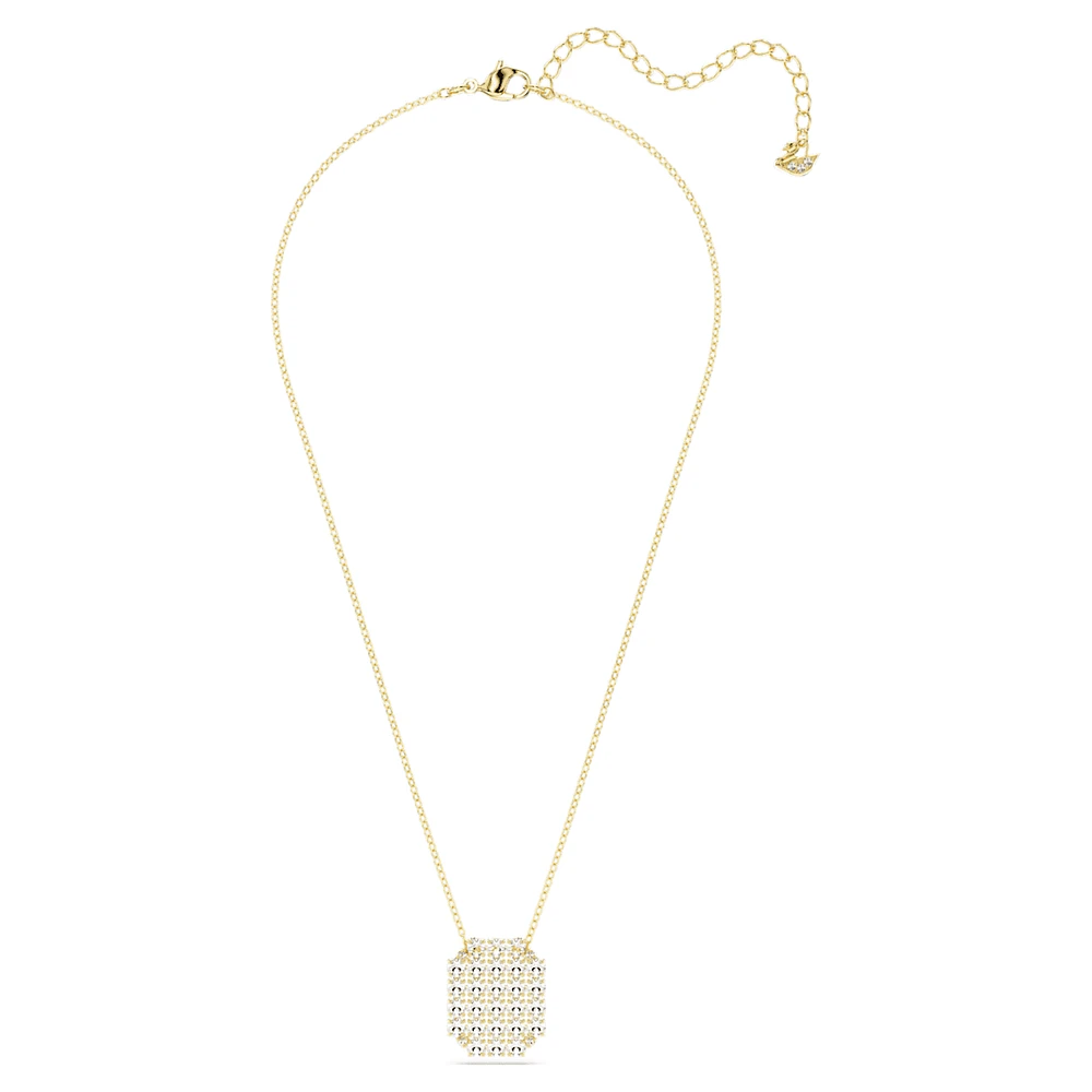 Exalta necklace, White, Gold-tone plated by SWAROVSKI