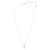 Attract pendant, Mixed cuts, Cluster, White, Rhodium plated by SWAROVSKI