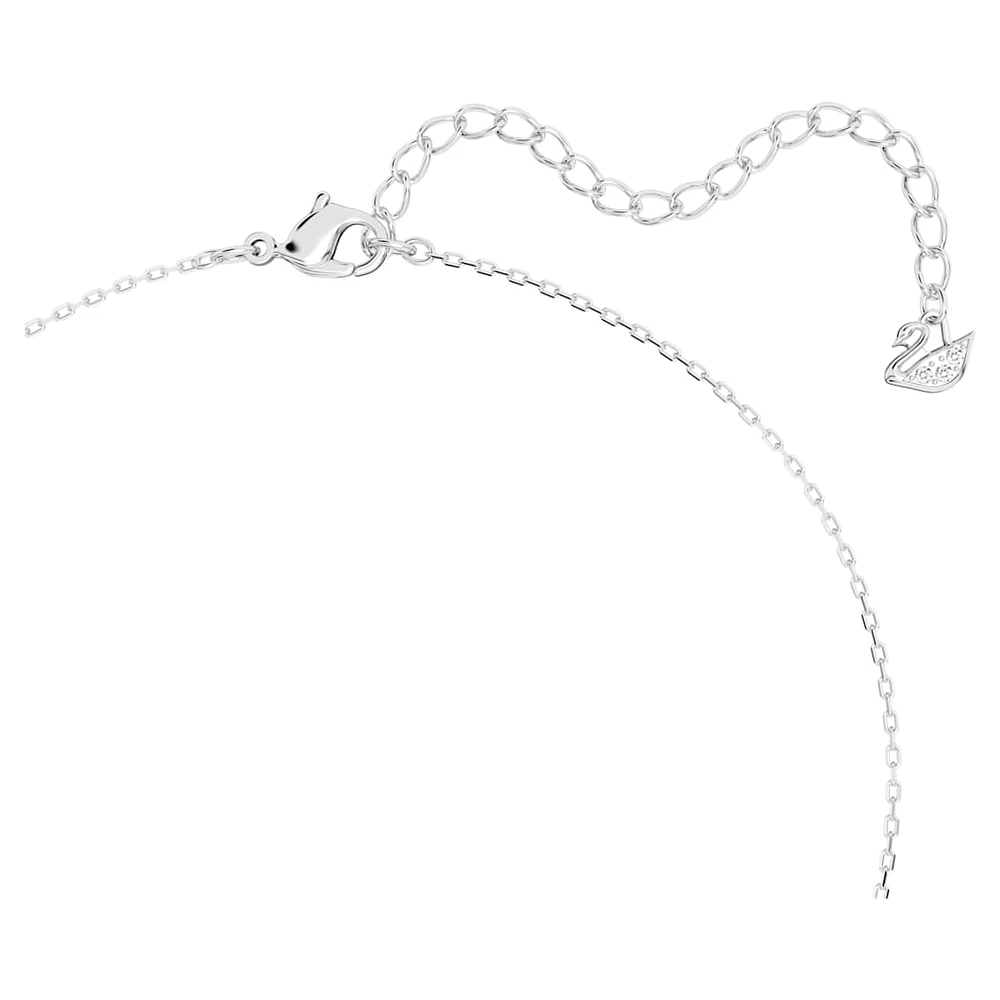Attract pendant, Mixed cuts, Cluster, White, Rhodium plated by SWAROVSKI