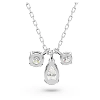 Attract pendant, Mixed cuts, Cluster, White, Rhodium plated by SWAROVSKI