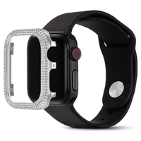 Sparkling case, For Apple Watch® Series 4 & 5, 40mm, Silver Tone by SWAROVSKI