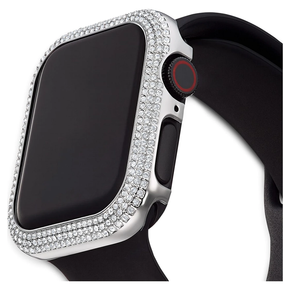 Sparkling case, For Apple Watch® Series 4 & 5, 40mm, Silver Tone by SWAROVSKI