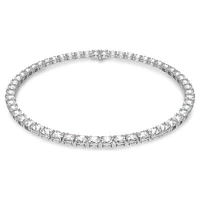 Matrix necklace, Square cut, White, Rhodium plated by SWAROVSKI