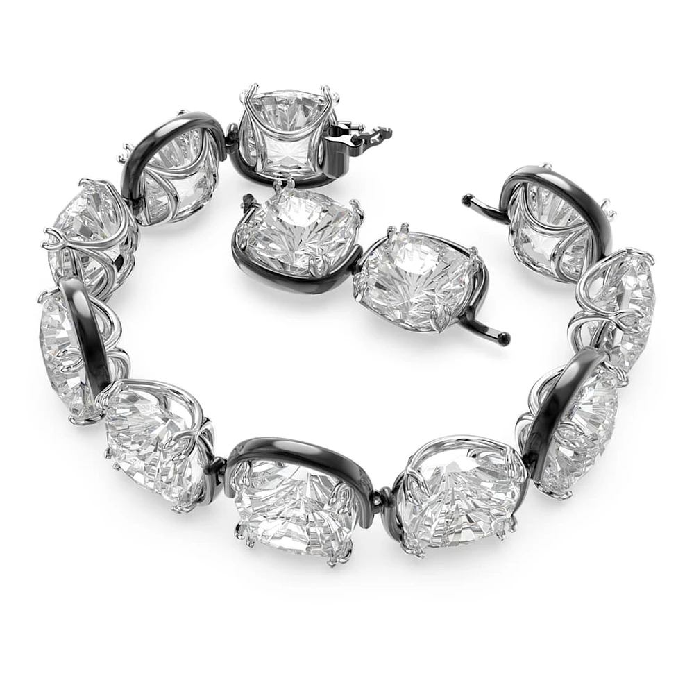 Harmonia bracelet, Cushion cut, White, Mixed metal finish by SWAROVSKI
