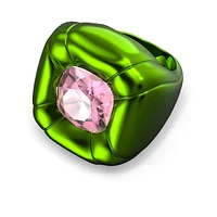 Dulcis cocktail ring, Cushion cut, Green by SWAROVSKI