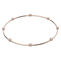 Constella necklace, Round cut, White, Rose gold-tone plated by SWAROVSKI
