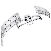 Octea lux sport watch, Swiss Made, Metal bracelet, Black, Stainless steel by SWAROVSKI