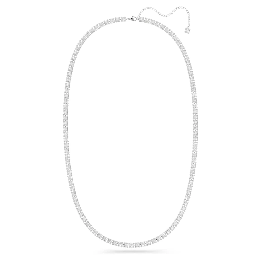 Belt, Square cut, White, Rhodium plated by SWAROVSKI