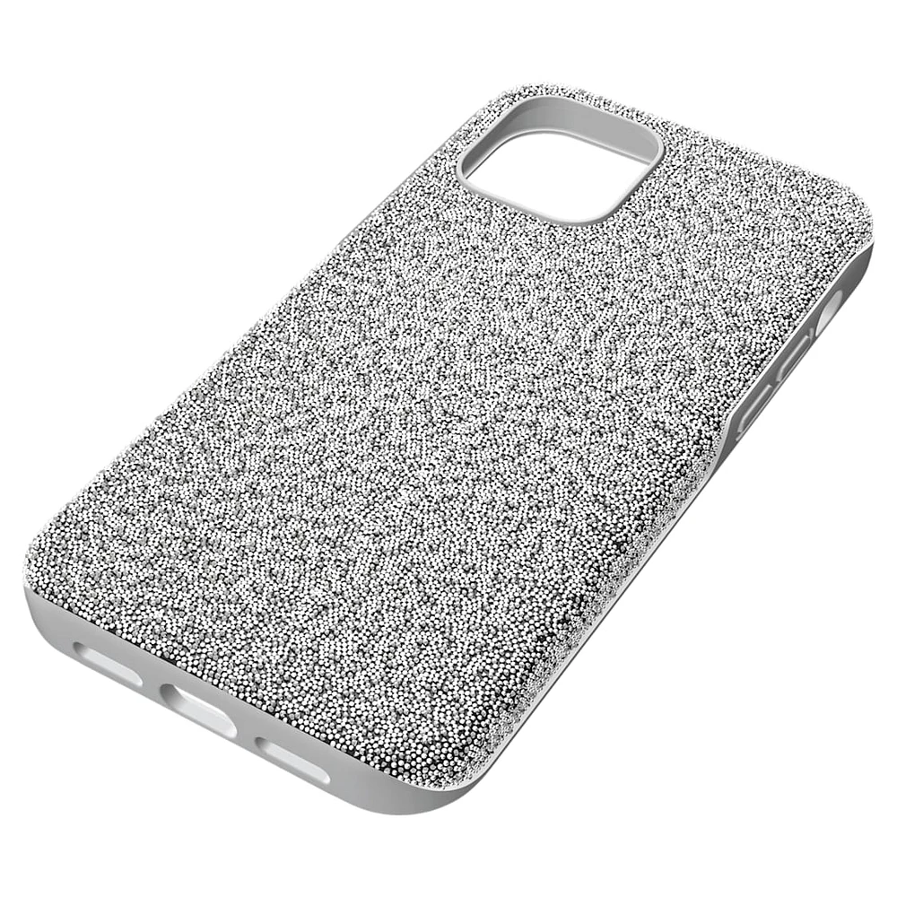 High smartphone case, iPhone® 12/12 Pro, Silver Tone by SWAROVSKI