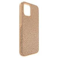 High smartphone case, iPhone® 12 mini, Gold tone by SWAROVSKI