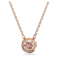 Una pendant, Round cut, Long, Purple, Rose gold-tone plated by SWAROVSKI
