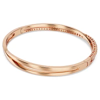 Hyperbola bangle, White, Rose gold-tone plated by SWAROVSKI