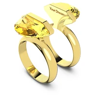 Lucent ring, Magnetic closure, Yellow, Gold-tone plated by SWAROVSKI