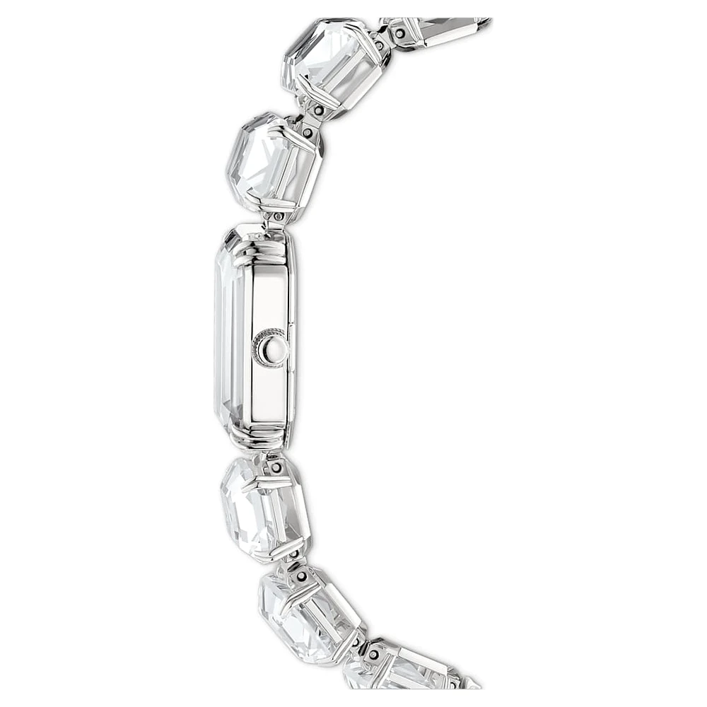 Watch, Octagon cut bracelet, White, Stainless steel by SWAROVSKI