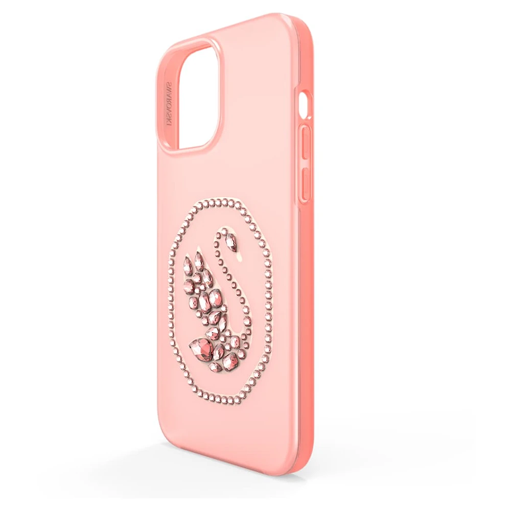 Smartphone case, Swan, iPhone® 13 Pro Max, Pale pink by SWAROVSKI