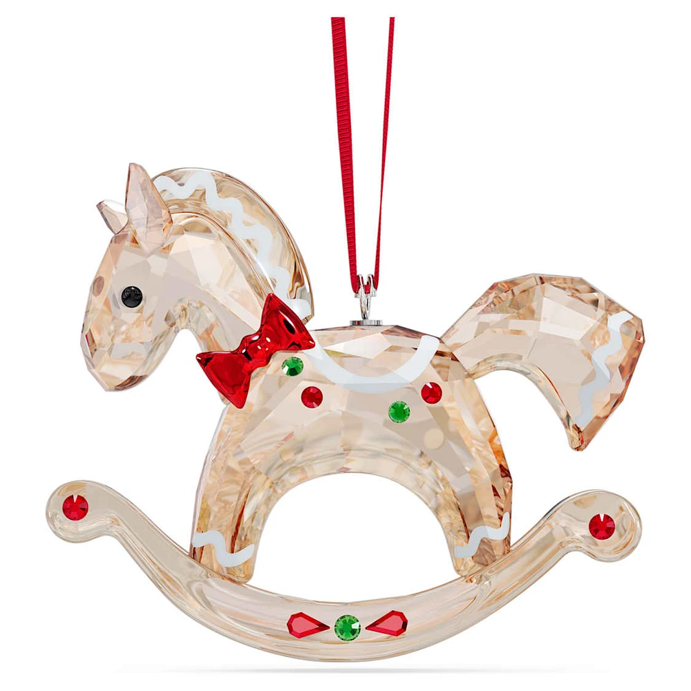 Holiday Cheers Gingerbread Rocking Horse Ornament by SWAROVSKI