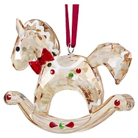 Holiday Cheers Gingerbread Rocking Horse Ornament by SWAROVSKI
