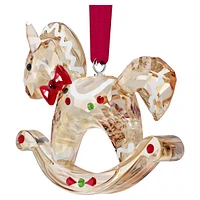 Holiday Cheers Gingerbread Rocking Horse Ornament by SWAROVSKI
