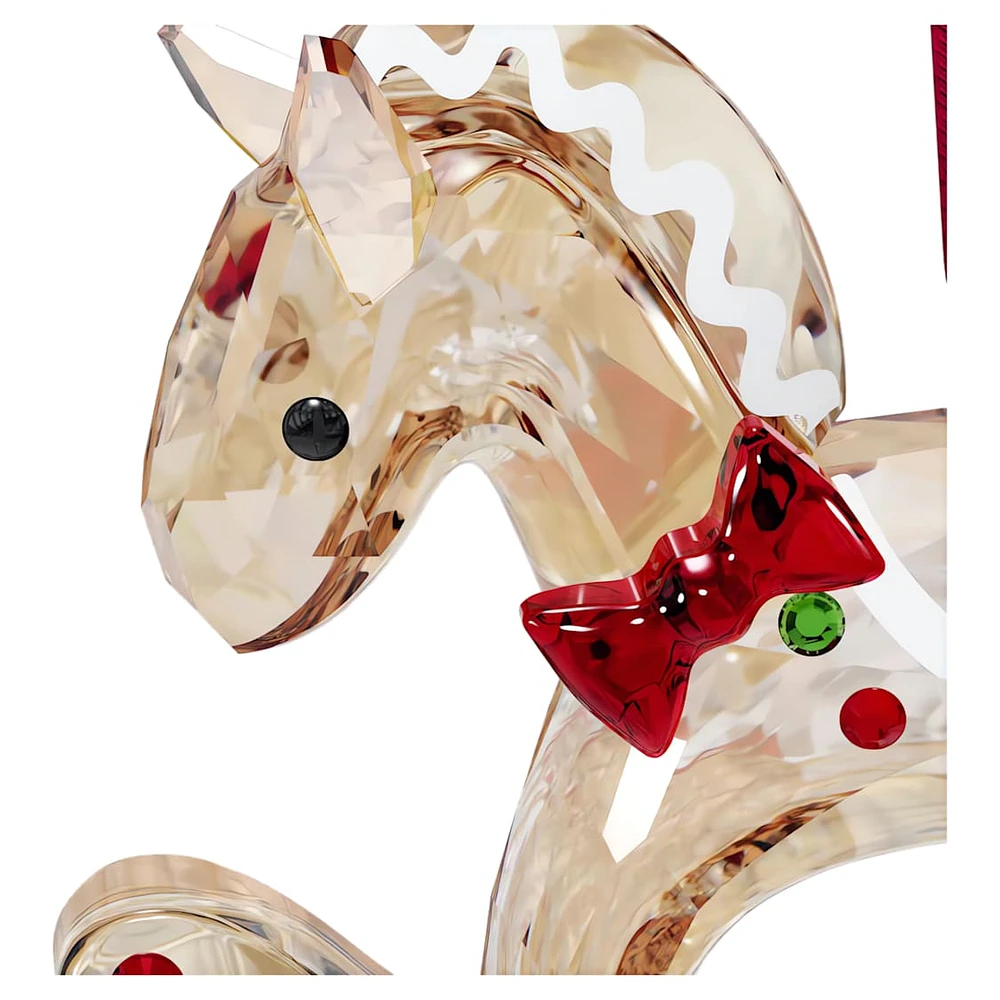 Holiday Cheers Gingerbread Rocking Horse Ornament by SWAROVSKI