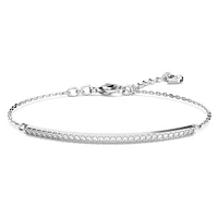 Only bracelet, White, Rhodium plated by SWAROVSKI