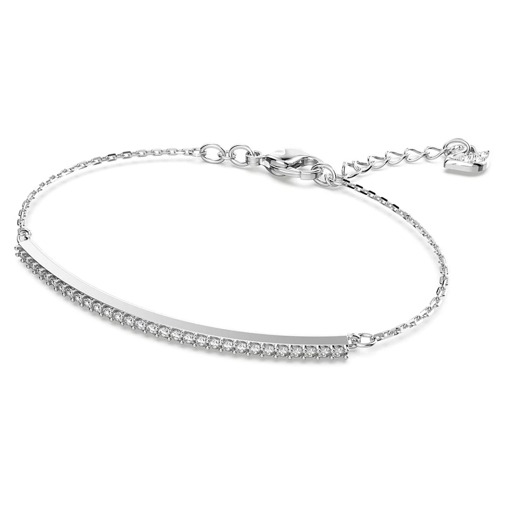 Only bracelet, White, Rhodium plated by SWAROVSKI