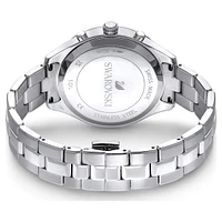 Octea lux sport watch, Swiss Made, Metal bracelet, Purple, Stainless steel by SWAROVSKI