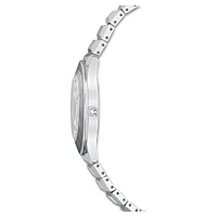 Dextera 3-hand watch, 37mm, Swiss Made, Metal bracelet, Silver Tone, Stainless steel by SWAROVSKI