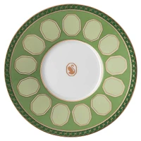 Signum coffee cup with saucer, Porcelain, Green by SWAROVSKI