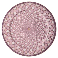 Signum service plate, Porcelain, Pink by SWAROVSKI
