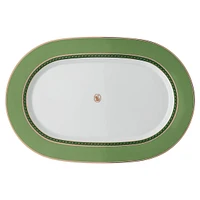 Signum platter plate, Porcelain, Green by SWAROVSKI