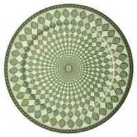 Signum service plate, Porcelain, Green by SWAROVSKI