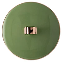 Signum mug with lid, Porcelain, Green by SWAROVSKI
