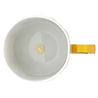 Signum mug with lid, Porcelain, Yellow by SWAROVSKI