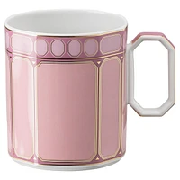 Signum mug with lid, Porcelain, Pink by SWAROVSKI