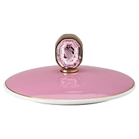 Signum mug with lid, Porcelain, Pink by SWAROVSKI