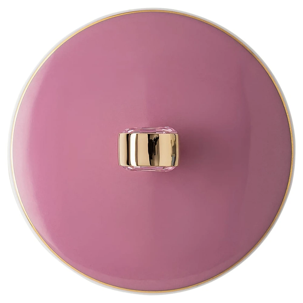 Signum mug with lid, Porcelain, Pink by SWAROVSKI