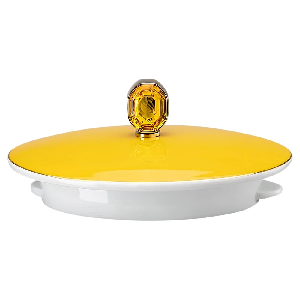 Signum teapot, Porcelain, Small, Yellow by SWAROVSKI