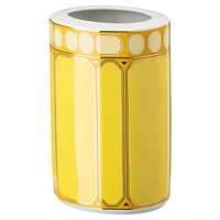 Signum vase, Porcelain, Medium, Yellow by SWAROVSKI