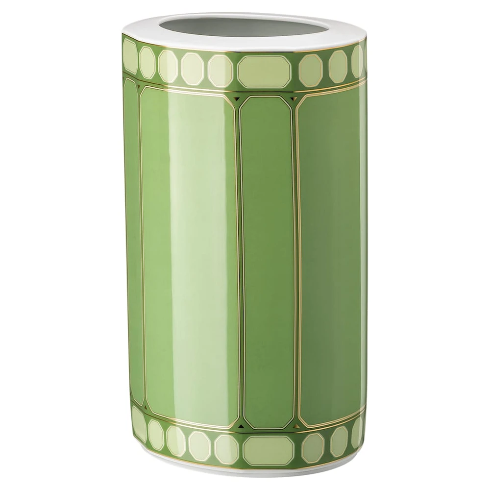 Signum vase, Porcelain, Large, Green by SWAROVSKI