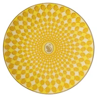 Signum plate, Porcelain, Small, Yellow by SWAROVSKI