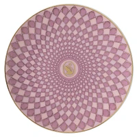 Signum plate, Porcelain, Small, Pink by SWAROVSKI