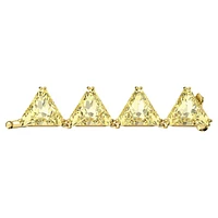 Matrix extender, Triangle cut, Yellow, Gold-tone plated by SWAROVSKI