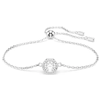 Una Angelic bracelet, Round cut, White, Rhodium plated by SWAROVSKI