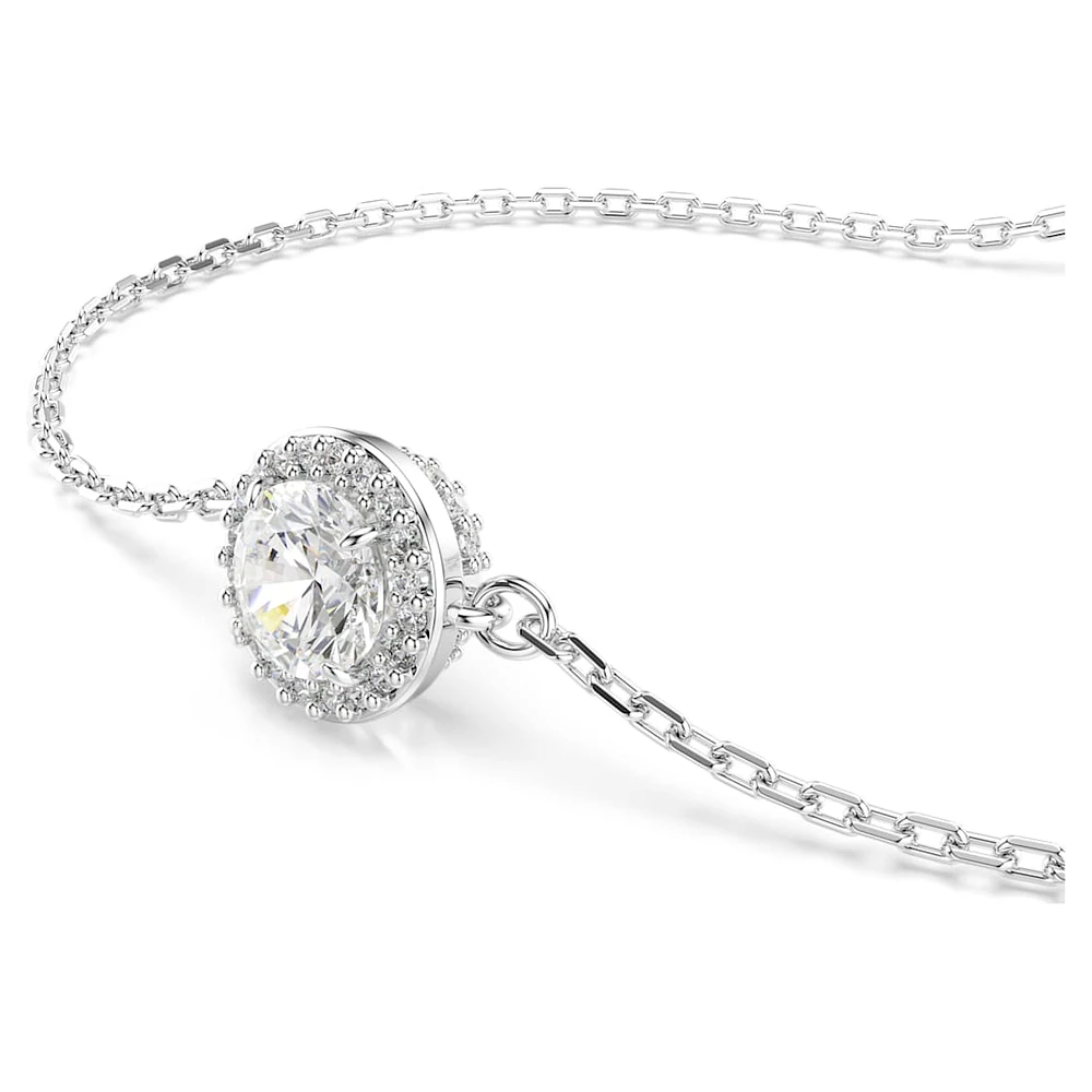 Una Angelic bracelet, Round cut, White, Rhodium plated by SWAROVSKI