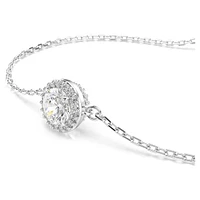 Una Angelic bracelet, Round cut, White, Rhodium plated by SWAROVSKI