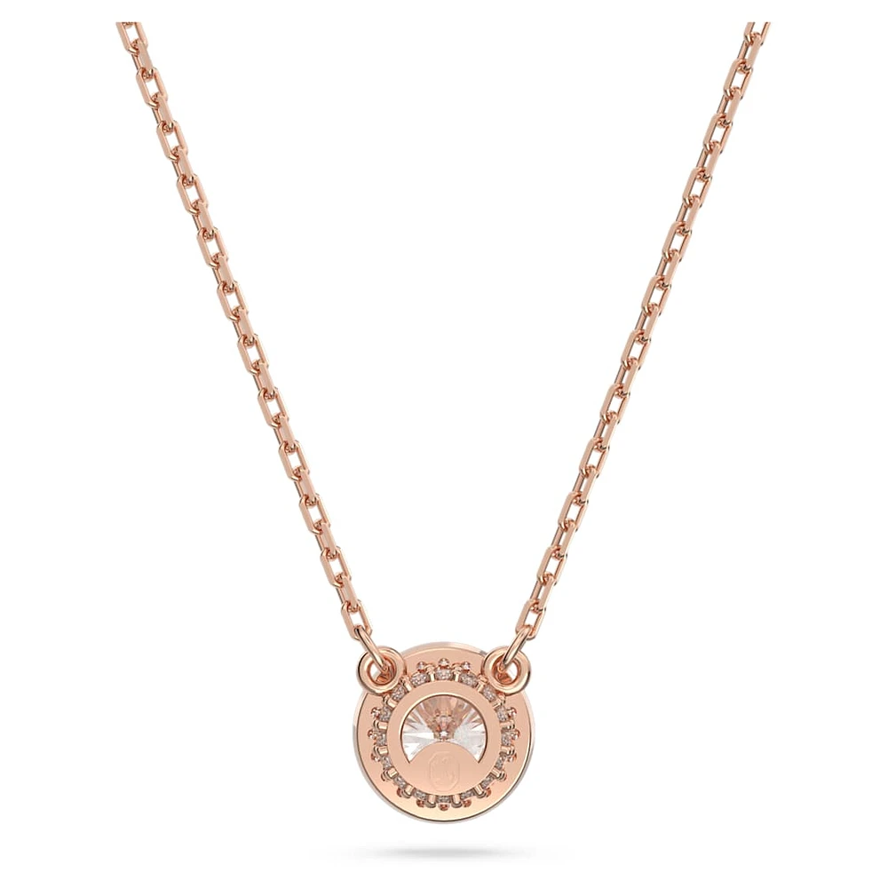 Constella pendant, Round cut, Pavé, White, Rose gold-tone plated by SWAROVSKI