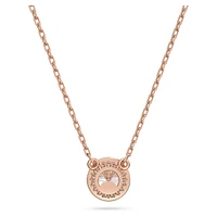Constella pendant, Round cut, Pavé, White, Rose gold-tone plated by SWAROVSKI
