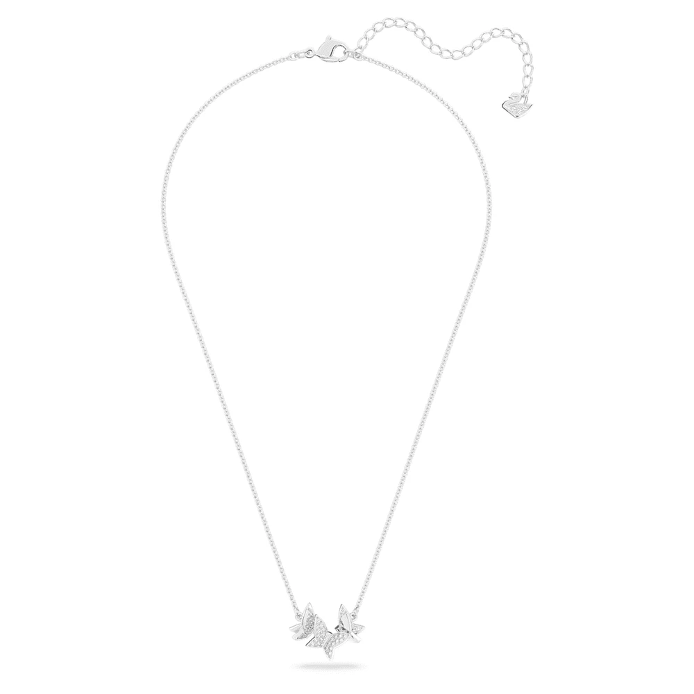 Idyllia Lilia necklace, Butterfly, White