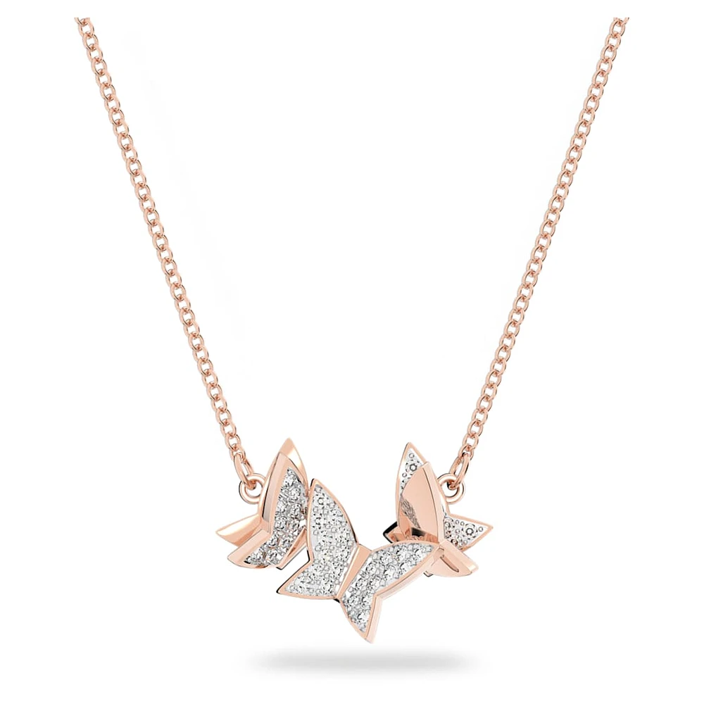 Idyllia Lilia necklace, Butterfly, White