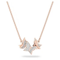 Idyllia Lilia necklace, Butterfly, White